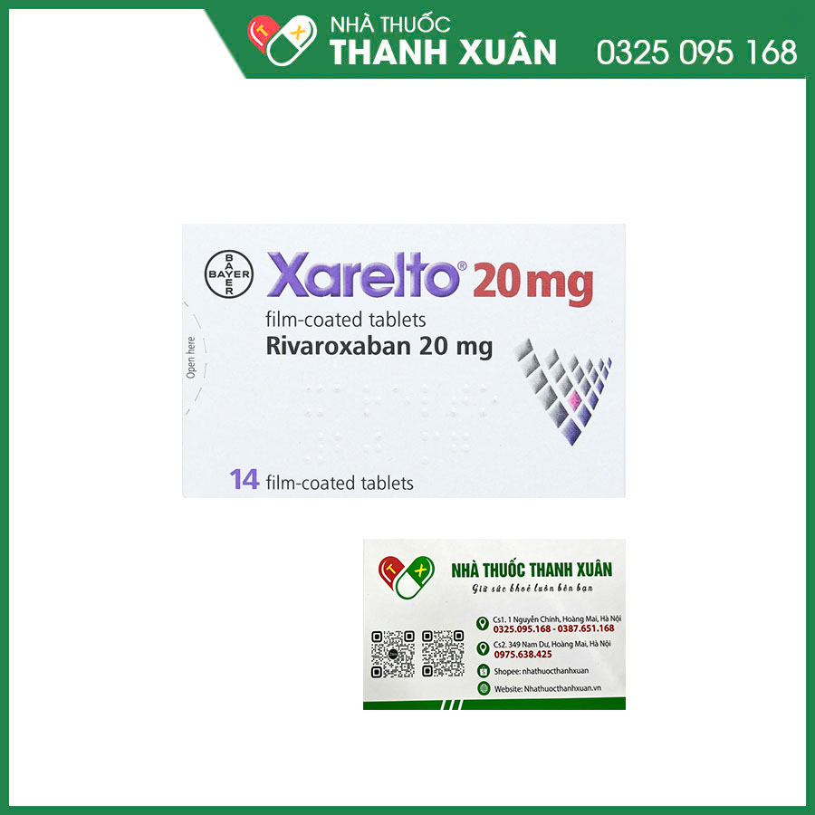 Xarelto 20mg thuốc dự phòng đột quỵ và thuyên tắc mạch toàn thân